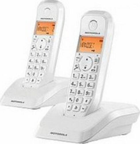 Motorola S12 Duo DECT-Telefon Anrufer-Identifikation Weiß