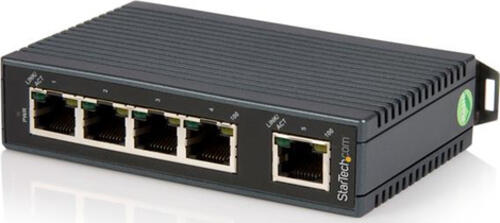 StarTech.com Industrieller 5 Port Ethernet Switch zur DIN-Schienen Montage