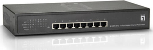 LevelOne 8-Port-Gigabit Ethernet-PoE-Switch, 61.6W, 802.3at PoE+, 4 PoE-Ausgängen