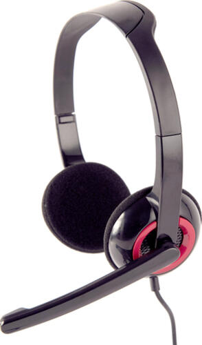 Gembird MHS-002 Kopfhörer & Headset Kabelgebunden Kopfband Anrufe/Musik Schwarz, Rot