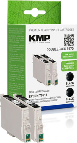 KMP Doublepack E97D Druckerpatrone Schwarz