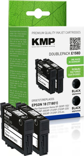 KMP E154D Druckerpatrone 2 Stück(e) Schwarz