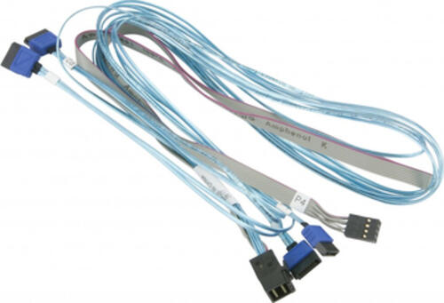 Supermicro CBL-SAST-0699 SATA-Kabel 90 m Blau, Grau