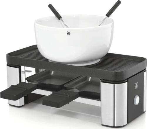 WMF KITCHENminis 0415100011 Raclette Grill 2 Person(en) 370 W Schwarz, Edelstahl