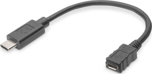 Digitus USB Type-C Adapterkabel, Typ-C auf mikro B
