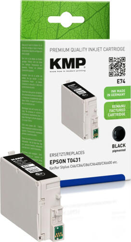 KMP Singlepack E74 Druckerpatrone Hohe (XL-) Ausbeute Schwarz