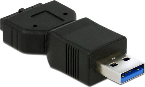 DeLOCK 65671 Kabeladapter USB3.0-A USB3.0 Schwarz