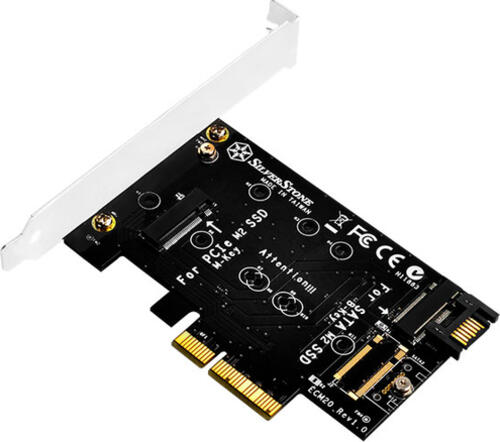 Silverstone ECM20 Schnittstellenkarte/Adapter Eingebaut PCIe, SATA