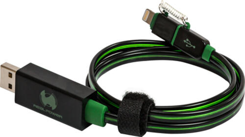 RealPower USB A/Lightning 0.75m 0,75 m Schwarz, Grün