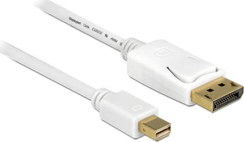 DeLOCK Mini Displayport/Displayport, 0.5 m 0,5 m Weiß