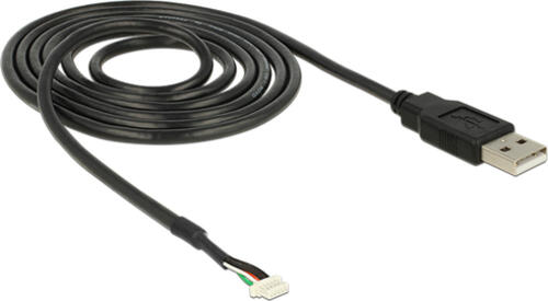 DeLOCK 1.5m, USB2.0-A/5p USB Kabel 1,5 m USB A Schwarz