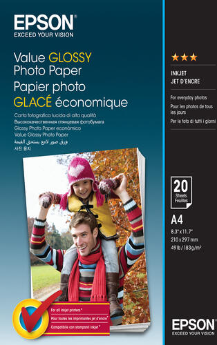 Epson Value Glossy Photo Paper - A4 - 20 Blätter