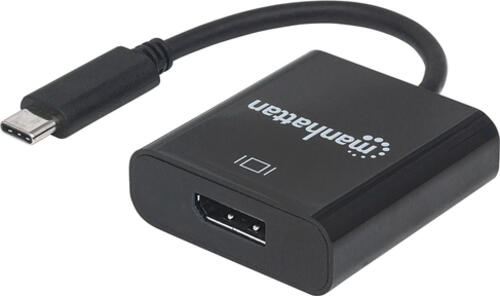 Manhattan USB 3.1 Typ C auf DisplayPort-Konverter, Typ C-Stecker auf DisplayPort-Buchse, schwarz