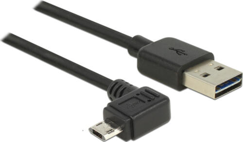 DeLOCK 83846 USB Kabel USB 2.0 1 m USB A Micro-USB B Schwarz