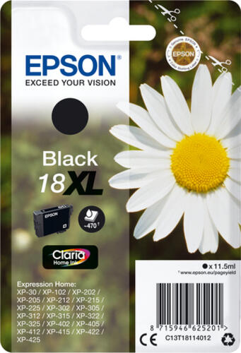 Epson Daisy Singlepack Black 18XL Claria Home Ink