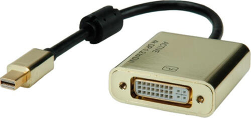 ROLINE 12.88.3176 Videokabel-Adapter 0,1 m Mini DisplayPort DVI-D Schwarz, Gold