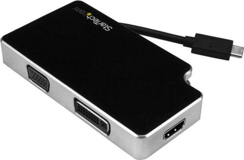 StarTech.com Audio Video Reiseadapter - 3in1 USB-C auf VGA, DVI oder HDMI - 4K