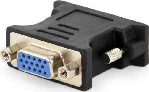 Gembird A-DVI-VGA-BK Kabeladapter DVI-A VGA 15-pin Schwarz, Metallisch