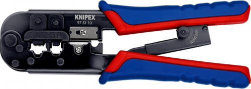 Knipex 97 51 10 Crimpwerkzeug Schwarz, Blau, Rot