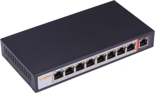 Lupus Electronics 10996 Netzwerk-Switch Fast Ethernet (10/100) Power over Ethernet (PoE) Schwarz