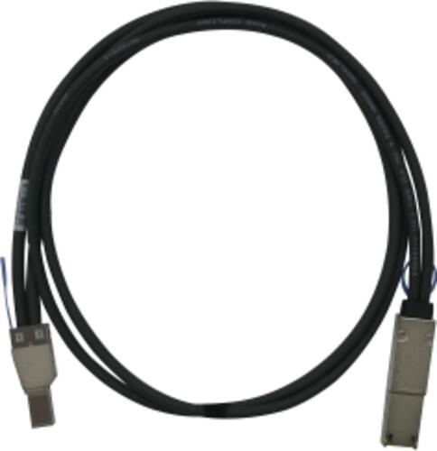 QNAP CAB-SAS05M-8644-8088 Serial Attached SCSI (SAS)-Kabel 1 m Schwarz, Metallisch