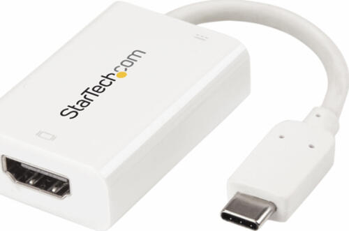 StarTech.com USB-C auf HDMI Adapter mit USB Stromversorgung - 4K 60Hz - Weiß