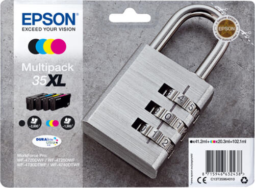 Epson Padlock Multipack 4-colours 35XL DURABrite Ultra Ink