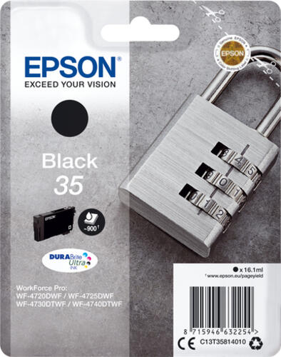 Epson Padlock Singlepack Black 35 DURABrite Ultra Ink