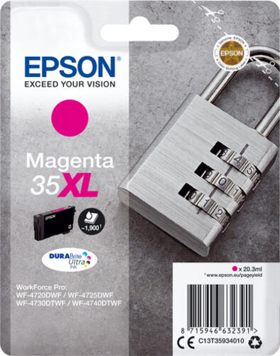 Epson Padlock Singlepack Magenta 35XL DURABrite Ultra Ink