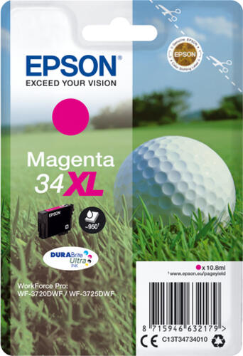 Epson Golf ball Singlepack Magenta 34XL DURABrite Ultra Ink