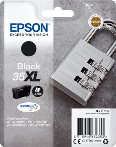 Epson Padlock Singlepack Black 35XL DURABrite Ultra Ink