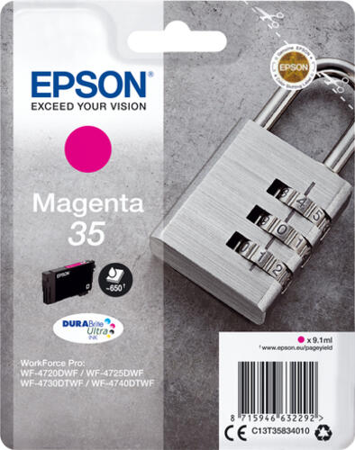 Epson Padlock Singlepack Magenta 35 DURABrite Ultra Ink