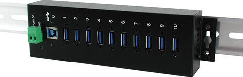 EXSYS EX-1110HMVS Schnittstellen-Hub USB 3.2 Gen 1 (3.1 Gen 1) Type-B 5000 Mbit/s Schwarz