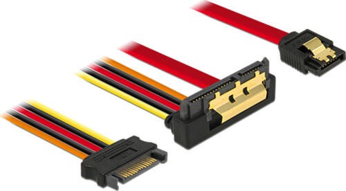 DeLOCK 85229 SATA-Kabel 0,3 m SATA 7-pin SATA 22-pin Schwarz