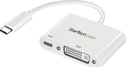 StarTech.com USB-C auf DVI Adapter mit USB Stromversorgung -1920 x 1200 - Weiß