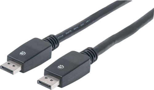 Manhattan 4K@60Hz DisplayPort-Kabel, DisplayPort-Stecker auf DisplayPort-Stecker, 10 m, schwarz