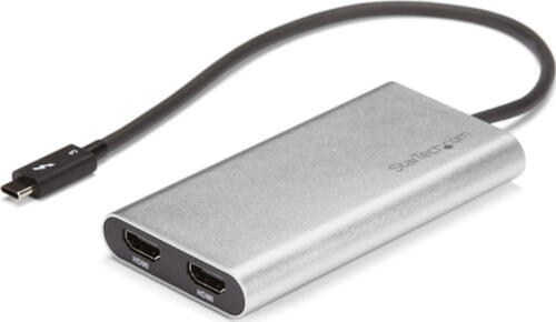 StarTech.com Thunderbolt 3 auf Dual HDMI 2.0 Adapter - 4K 60Hz Thunderbolt 3 zertifiziert - Dual Monitor HDMI Videokonverter Adapter - Mac & Windows kompatibel - Dual 4K Display HDMI