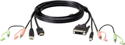 ATEN 1,8 M USB HDMI auf DVI-D KVM Kabel mit Audio