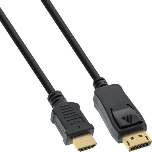 InLine DisplayPort zu HDMI Konverter Kabel, schwarz, 1,5m