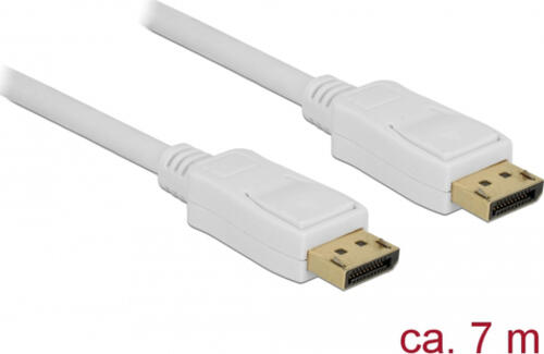 DeLOCK 84861 DisplayPort-Kabel 7 m Weiß