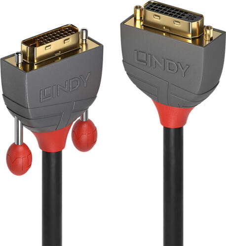 Lindy 36230 DVI-Kabel 0,5 m DVI-D DVI-I Schwarz