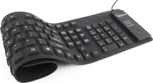 Gembird KB-109F-B Tastatur USB + PS/2 QWERTY Schwarz