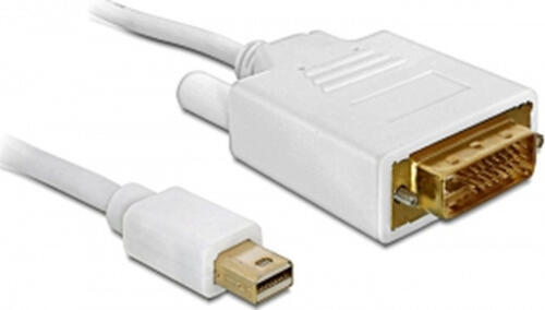 DeLOCK Kabel mini Displayport > DVI 24pin male 1m DVI-I Weiß