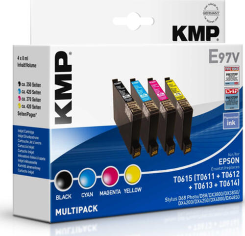 KMP E97V Druckerpatrone 4 Stück(e) Schwarz, Cyan, Magenta, Gelb