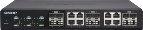 QNAP QSW-1208-8C Netzwerk-Switch Unmanaged Schwarz