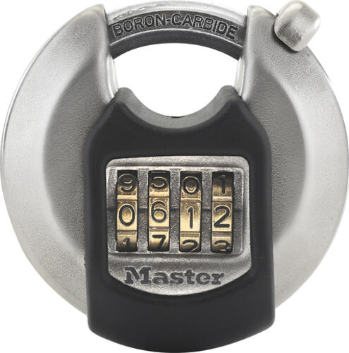 MASTER LOCK 70 mm breites, verzinktes Excell Disc Schloss mit verdecktem Bgel; individuell einstellbare Zahlenkombination