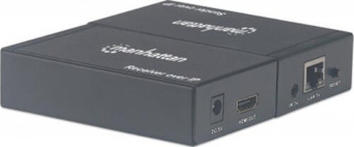 Manhattan 1080p HDMI over IP Extender Splitter Kit, Verlängert ein 1080p-Signal mit einem Netzwerk-Switch und einem einzelnen Netzwerkkabel auf bis zu 120 m, IR-Unterstützung, schwarz