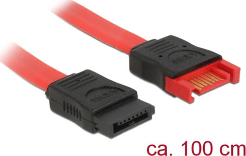 DeLOCK 83956 SATA-Kabel 1 m SATA 7-pin Schwarz, Rot