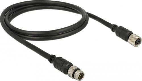 Navilock 62971 Serien-Kabel Schwarz 1 m M8