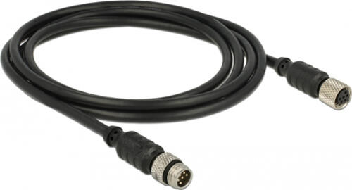 Navilock 62972 Serien-Kabel Schwarz 2 m M8